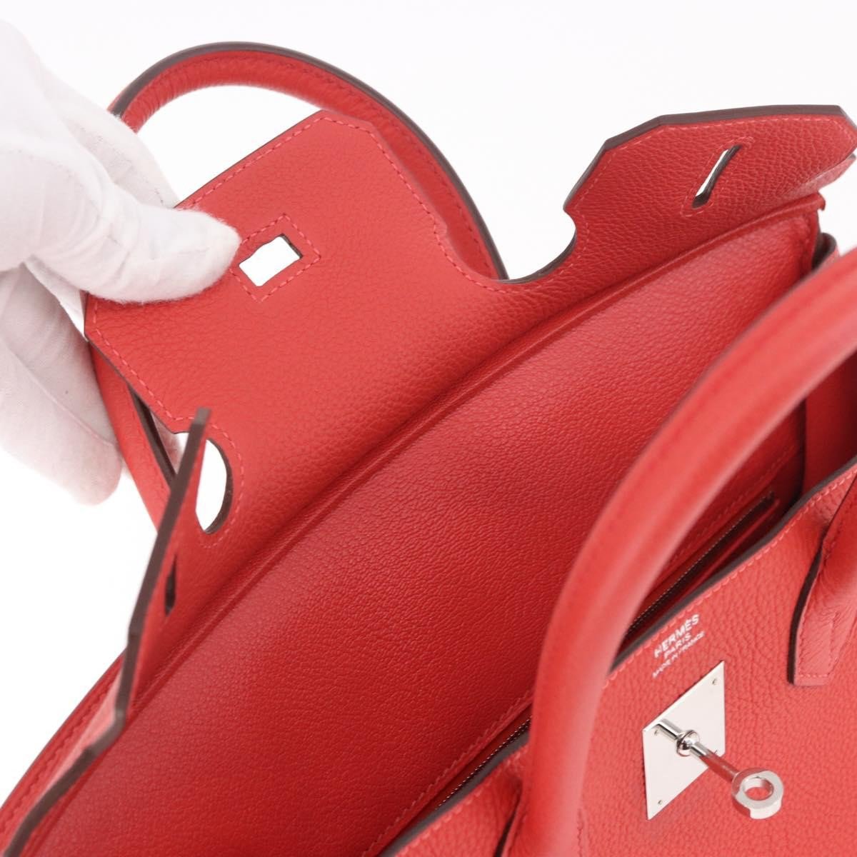 Hermes Birkin Red Togo with Palladium Hardware 30