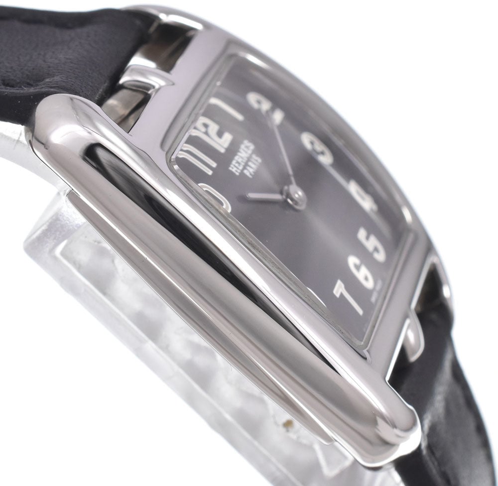Hermes Cape Cod Quartz Stainless Steel and Leather 29