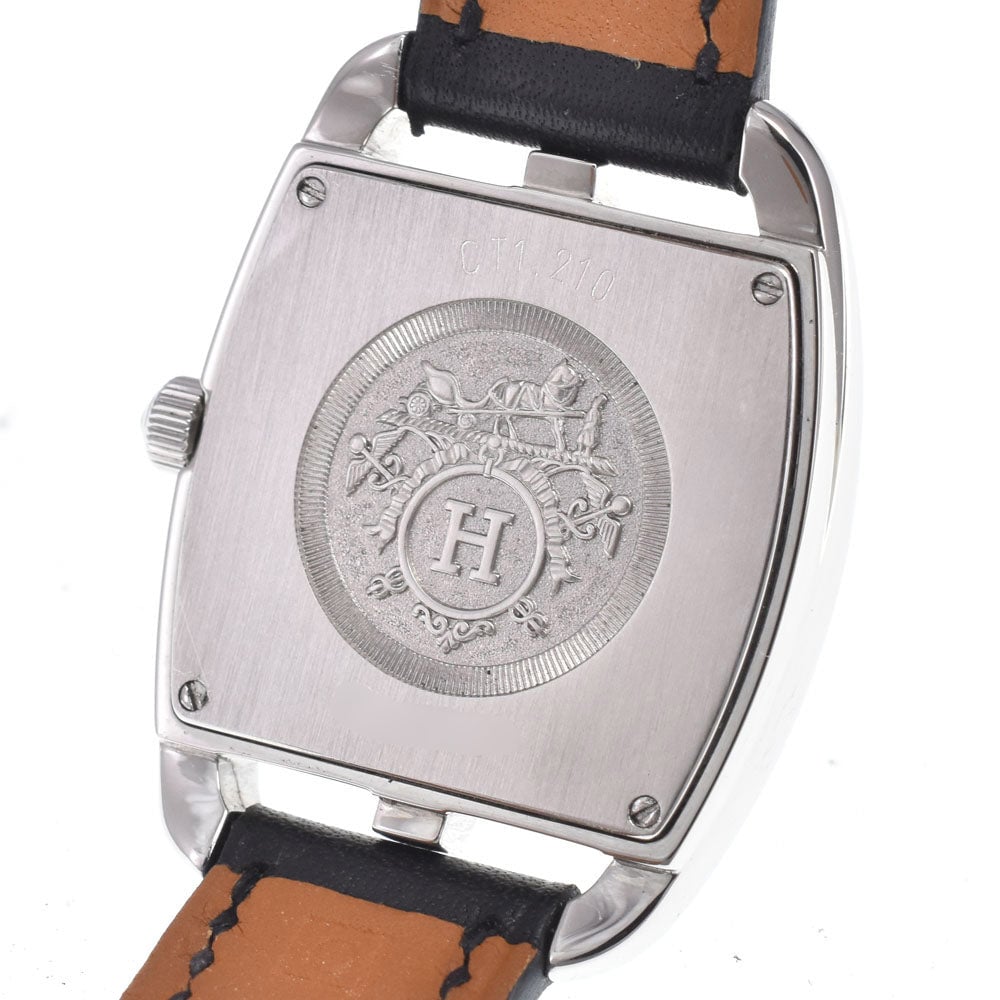 Hermes Cape Cod Quartz Stainless Steel and Leather 29