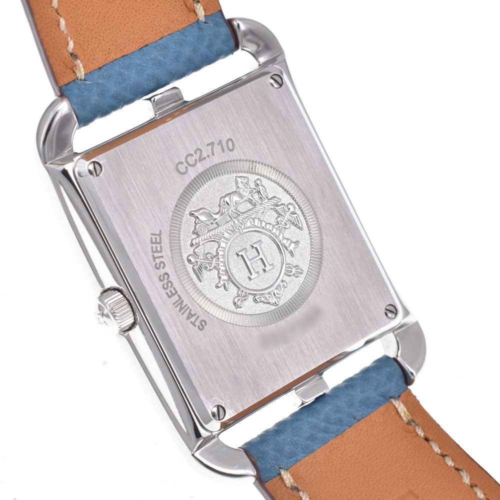 Hermes Cape Cod Quartz Stainless Steel and Leather 33