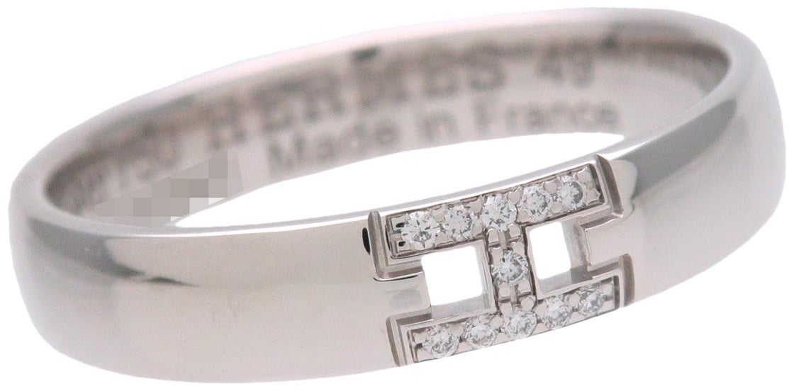 Hermes Ever Herakles Wedding Band 18K White Gold