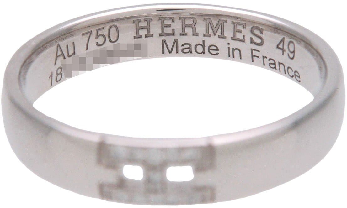 Hermes Ever Herakles Wedding Band 18K White Gold