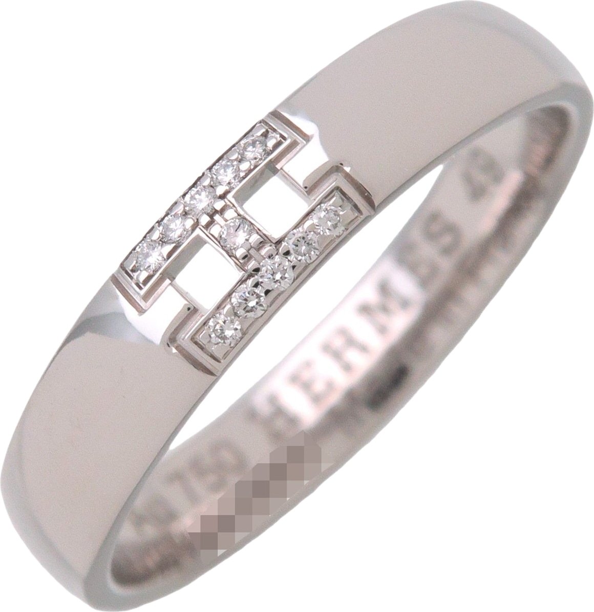 Hermes Ever Herakles Wedding Band 18K White Gold