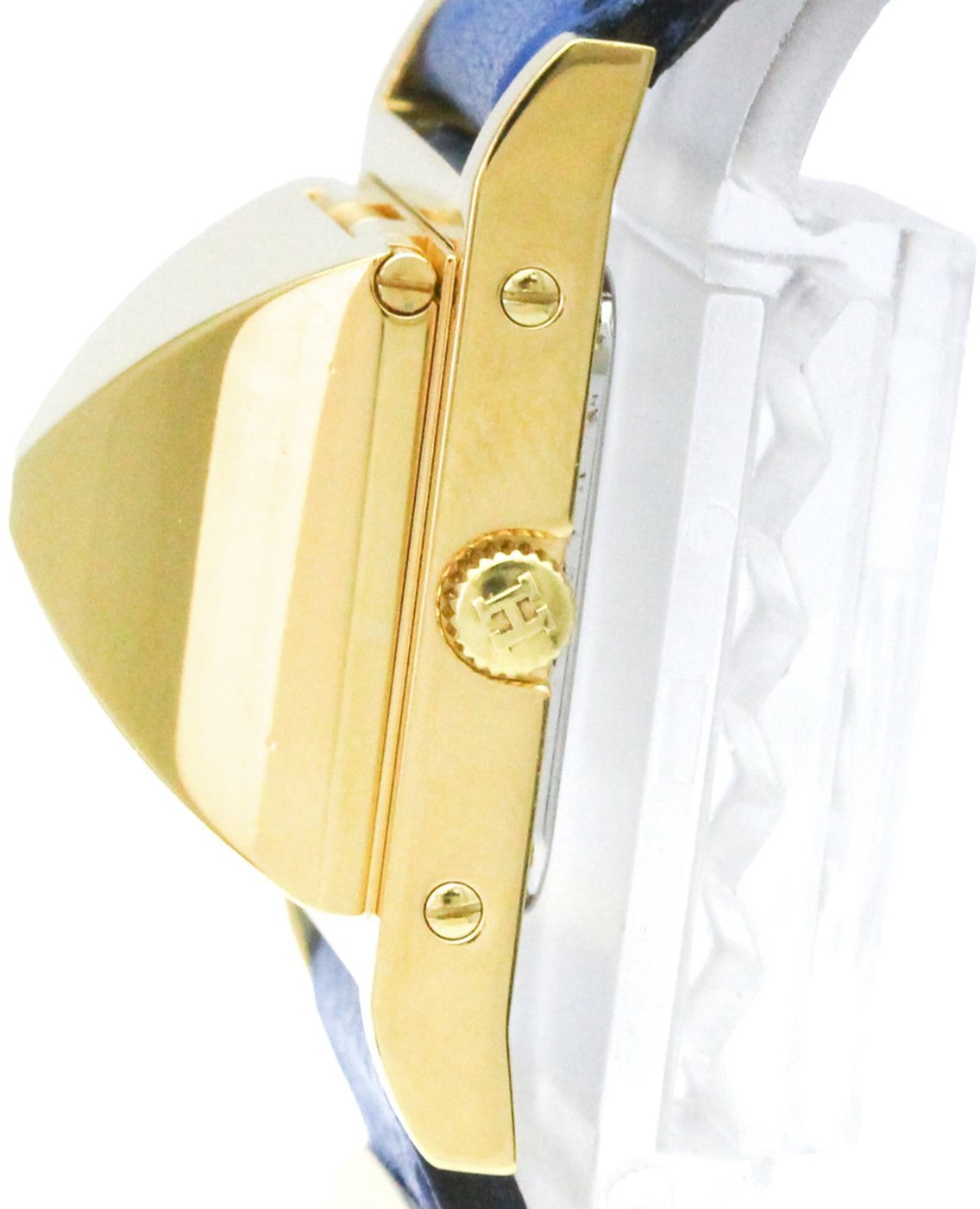 Hermes Medor Quartz Plated Metal and Leather 23