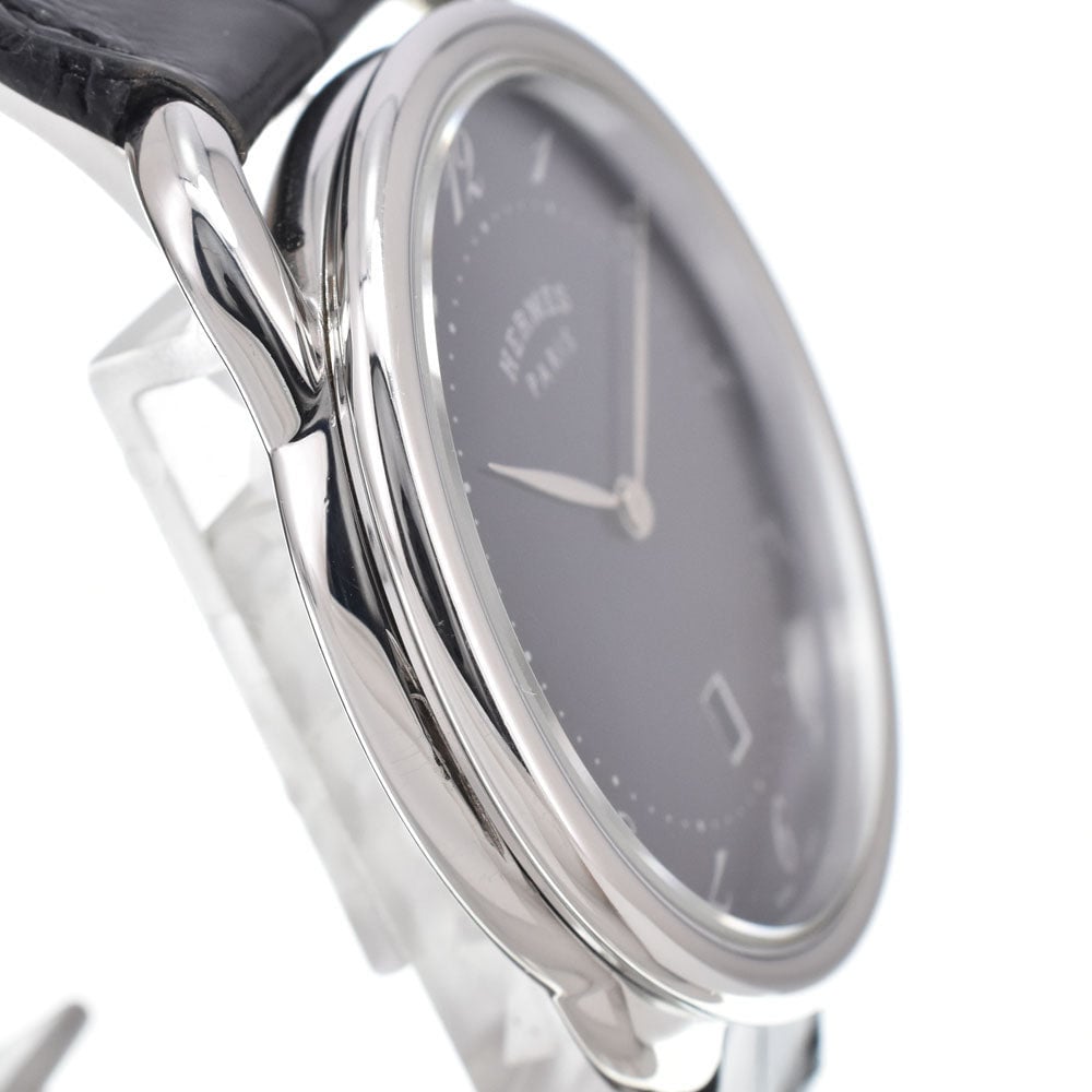 Hermes Arceau Quartz Stainless Steel and Alligator 40