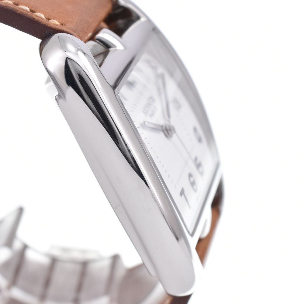 Hermes Cape Cod Quartz Stainless Steel and Leather 33