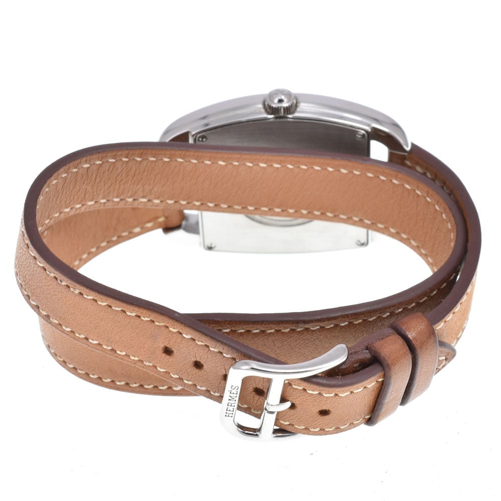 Hermes Cape Cod Quartz Stainless Steel and Leather 33
