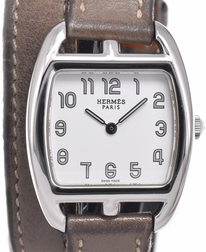 Hermes Cape Cod Double Tour Quartz Stainless Steel and Leather 27