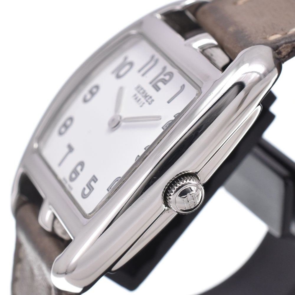 Hermes Cape Cod Double Tour Quartz Stainless Steel and Leather 27