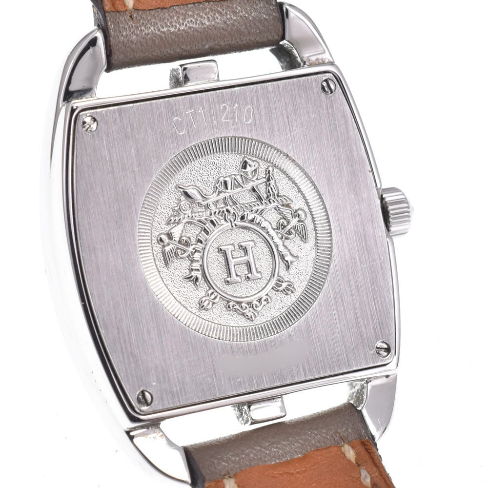 Hermes Cape Cod Double Tour Quartz Stainless Steel and Leather 27