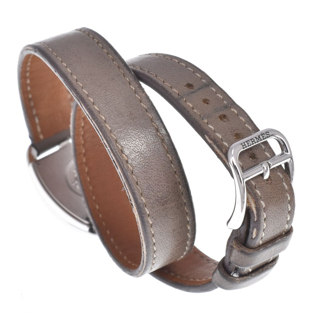 Hermes Cape Cod Double Tour Quartz Stainless Steel and Leather 27