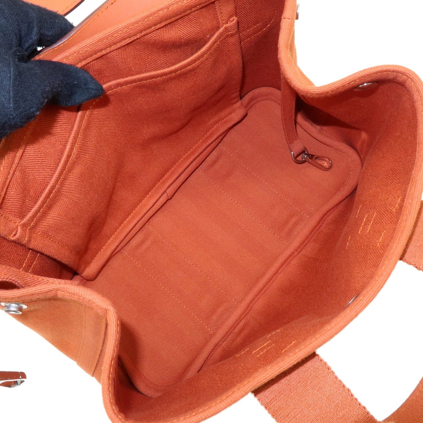 Hermes Valparaiso Toile and Leather PM