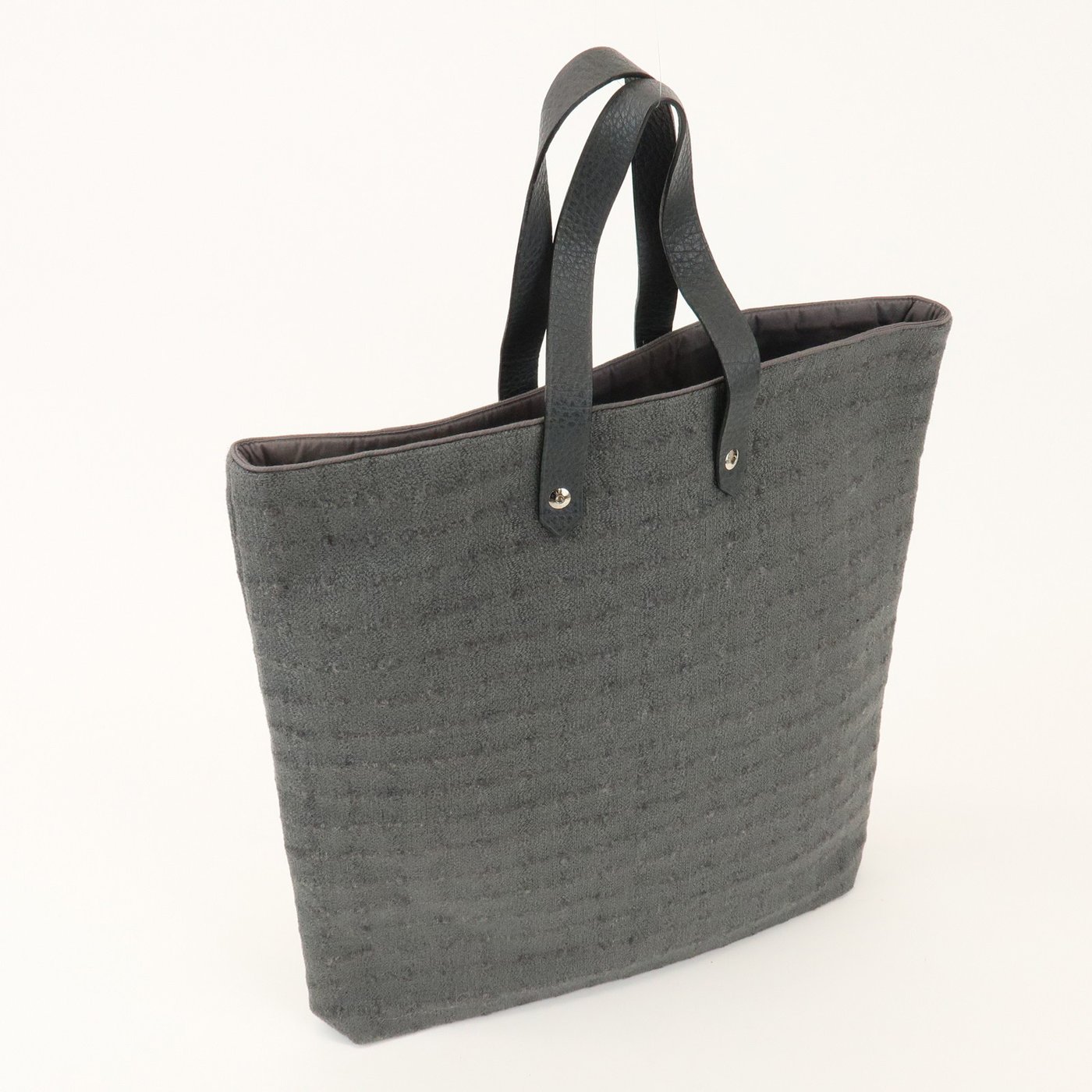 Hermes Ahmedabad Woven Leather and Canvas GM