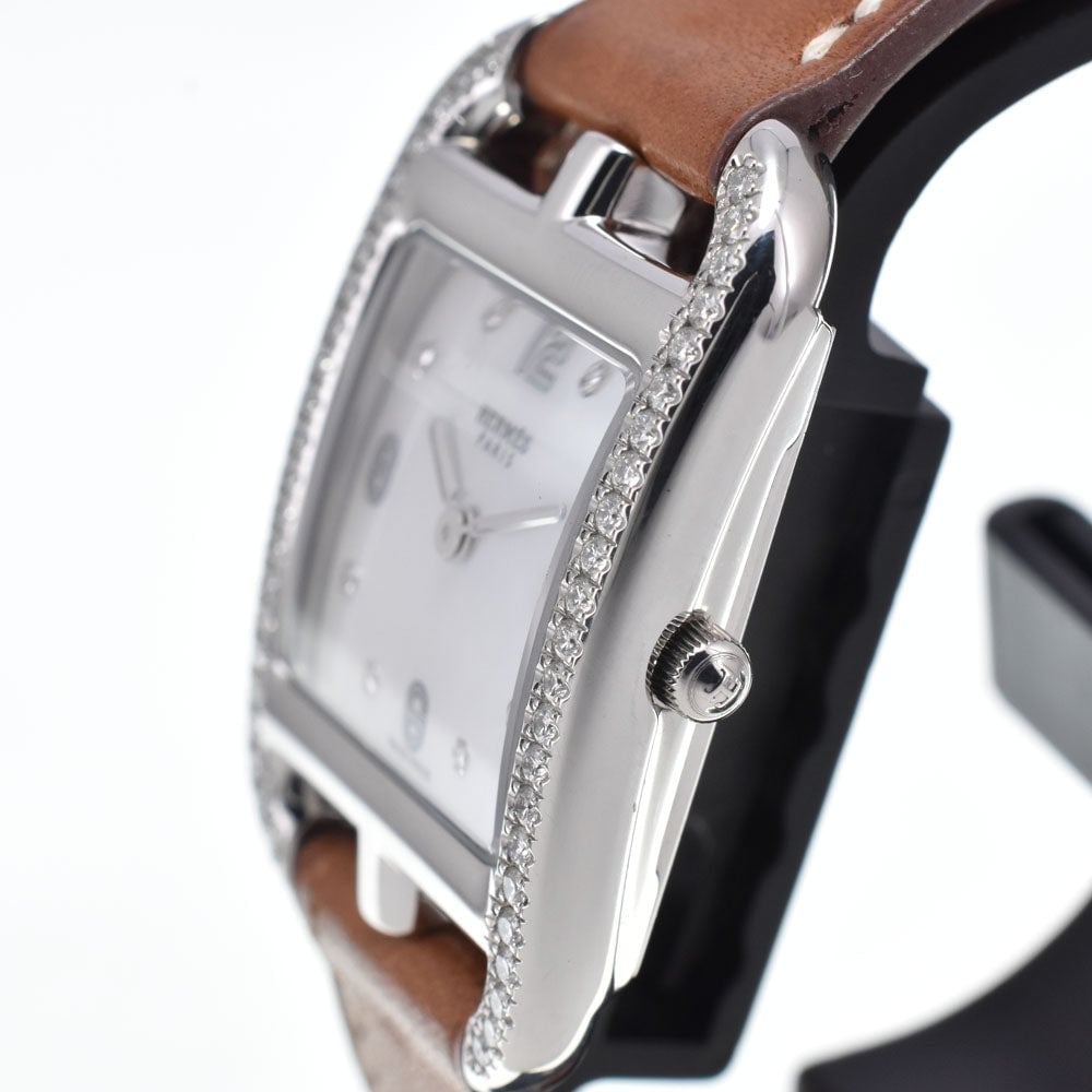 Hermes Cape Cod Double Tour Quartz Stainless Steel and Leather 23
