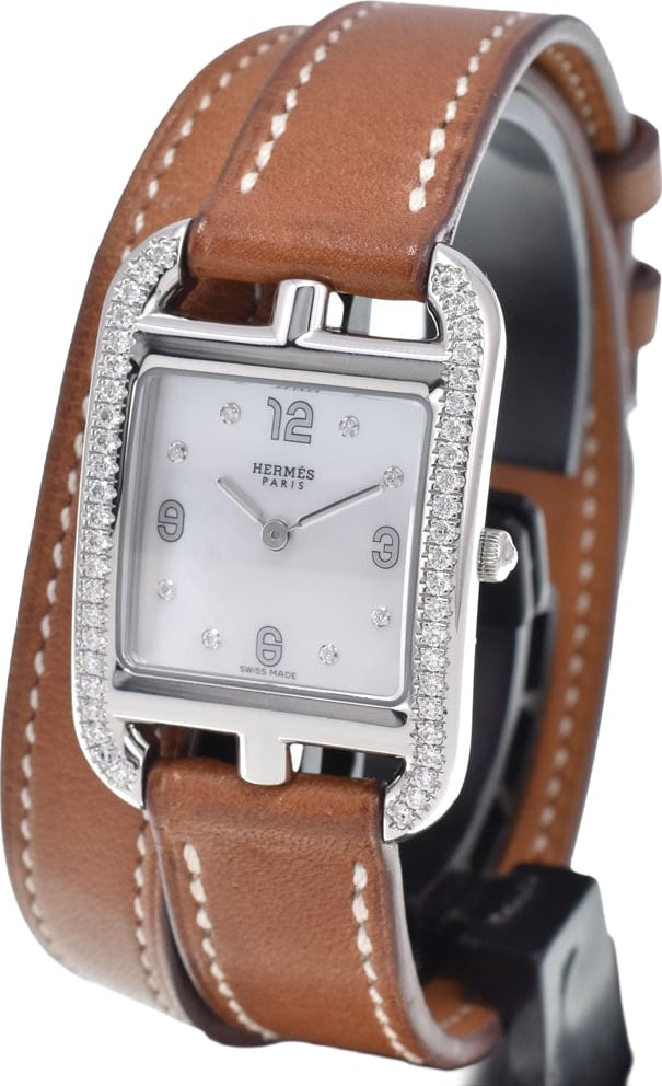 Hermes Cape Cod Double Tour Quartz Stainless Steel and Leather 23