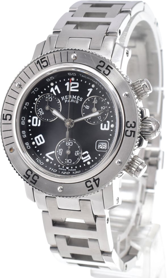 Hermes Clipper Diver Chronograph Quartz Stainless Steel 33