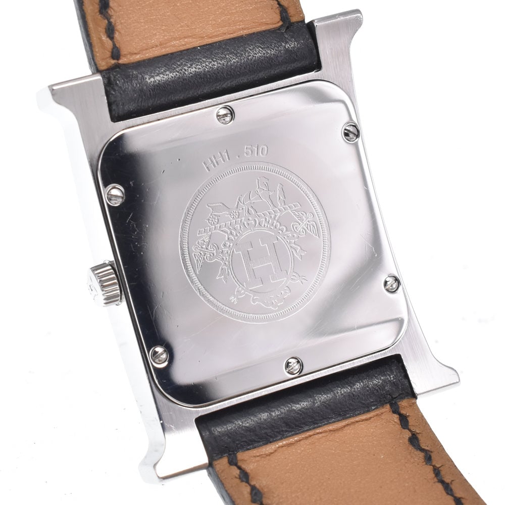 Hermes Heure H Quartz Stainless Steel and Leather 26