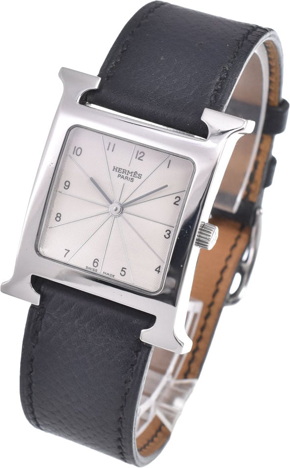 Hermes Heure H Quartz Stainless Steel and Leather 26