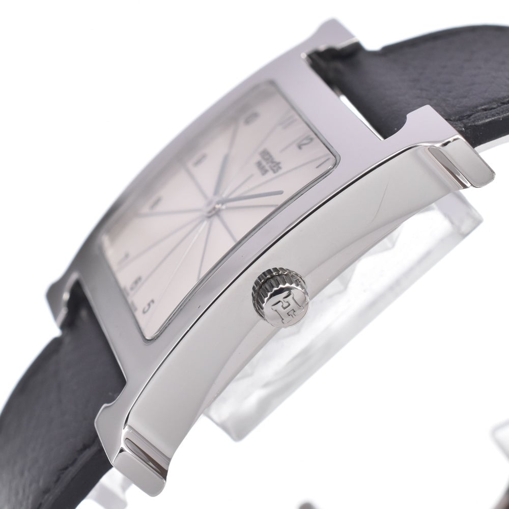 Hermes Heure H Quartz Stainless Steel and Leather 26