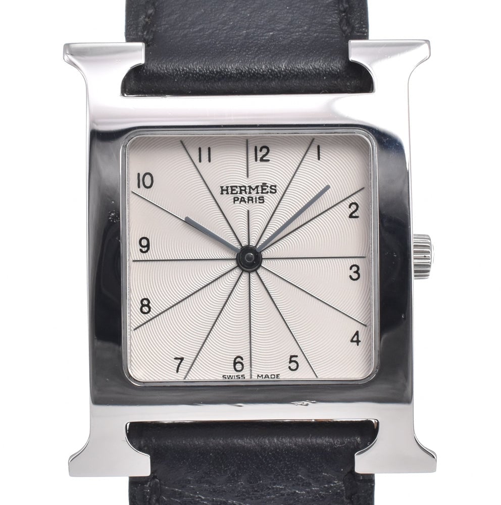 Hermes Heure H Quartz Stainless Steel and Leather 26