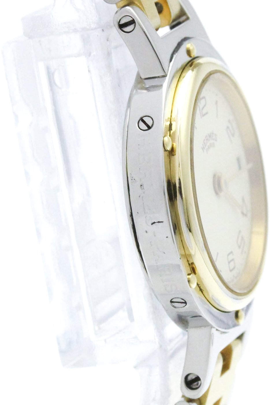 Hermes Clipper Quartz Stainless Steel and Plated Metal 36