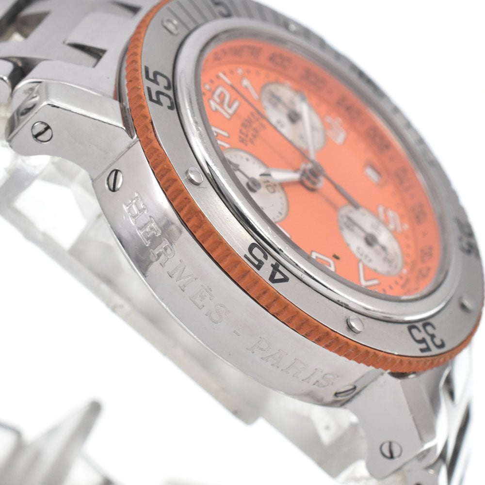 Hermes Clipper Diver Chronograph Quartz Stainless Steel and Rubber 33