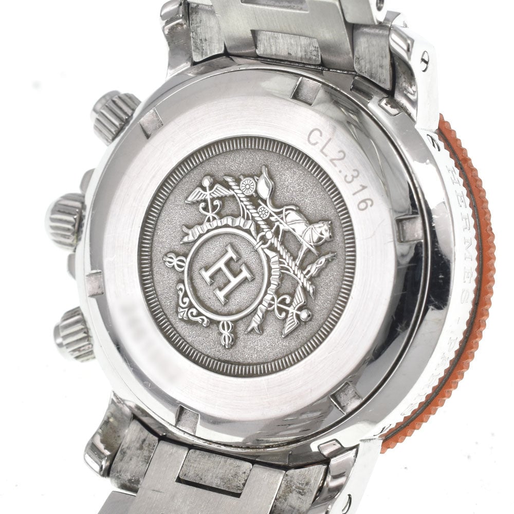 Hermes Clipper Diver Chronograph Quartz Stainless Steel and Rubber 33