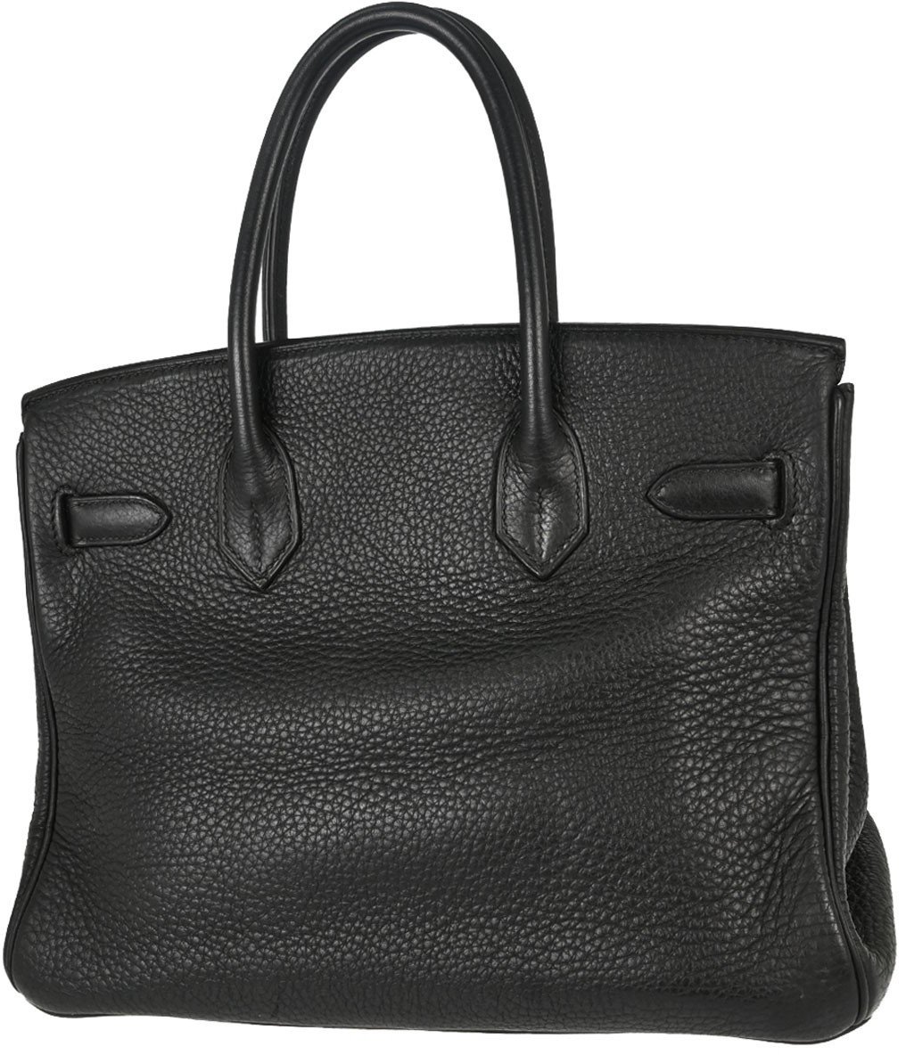 Hermes Birkin Black Clemence with Palladium Hardware 30