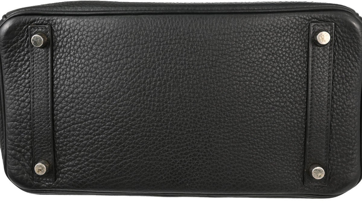 Hermes Birkin Black Clemence with Palladium Hardware 30