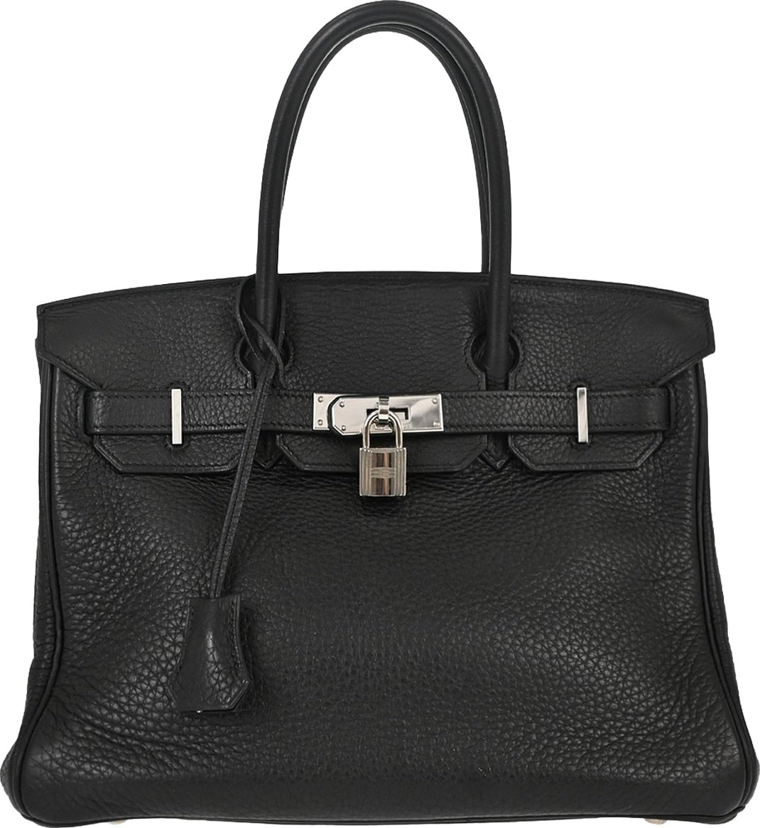Hermes Birkin Black Clemence with Palladium Hardware 30