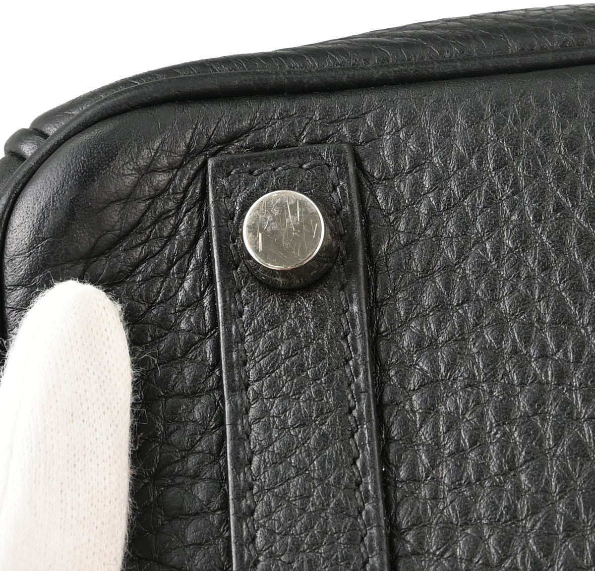 Hermes Birkin Black Clemence with Palladium Hardware 30