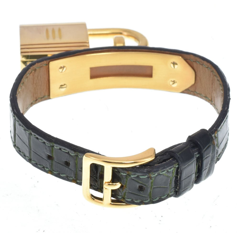 Hermes Kelly Quartz Plated Metal and Leather 20