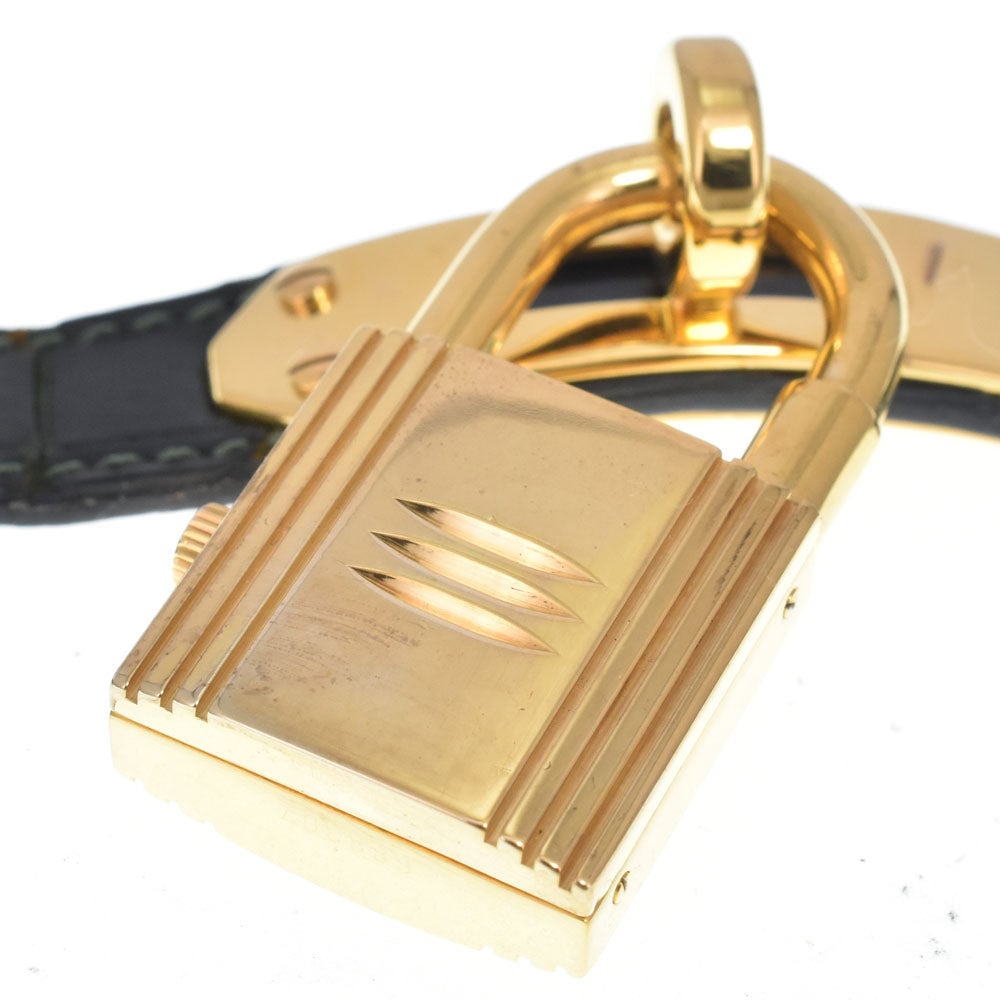 Hermes Kelly Quartz Plated Metal and Leather 20