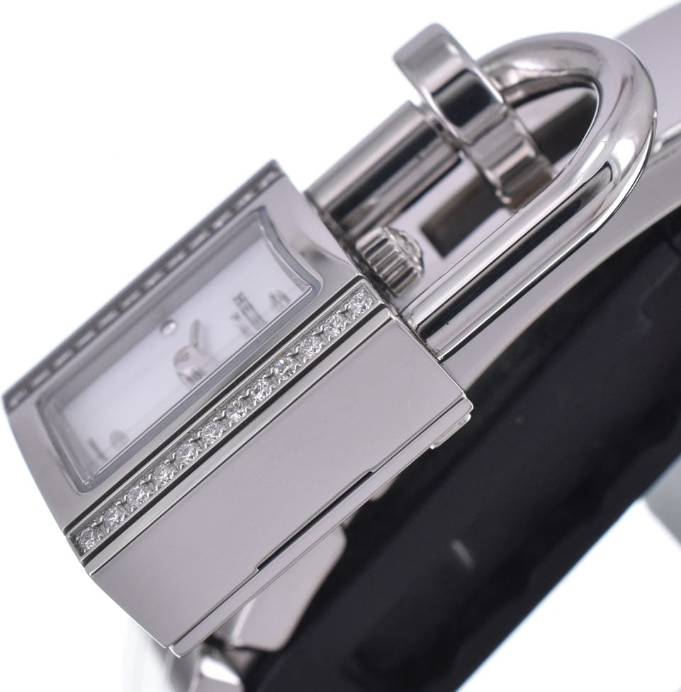 Hermes Kelly Quartz Stainless Steel with Diamond Bezel 16