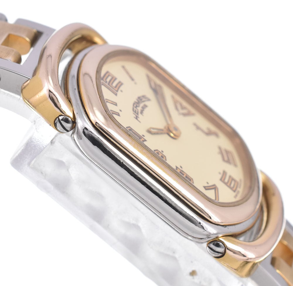 Hermes Rallye Quartz Stainless Steel and Plated Metal 20