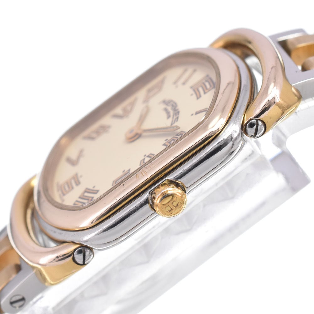 Hermes Rallye Quartz Stainless Steel and Plated Metal 20