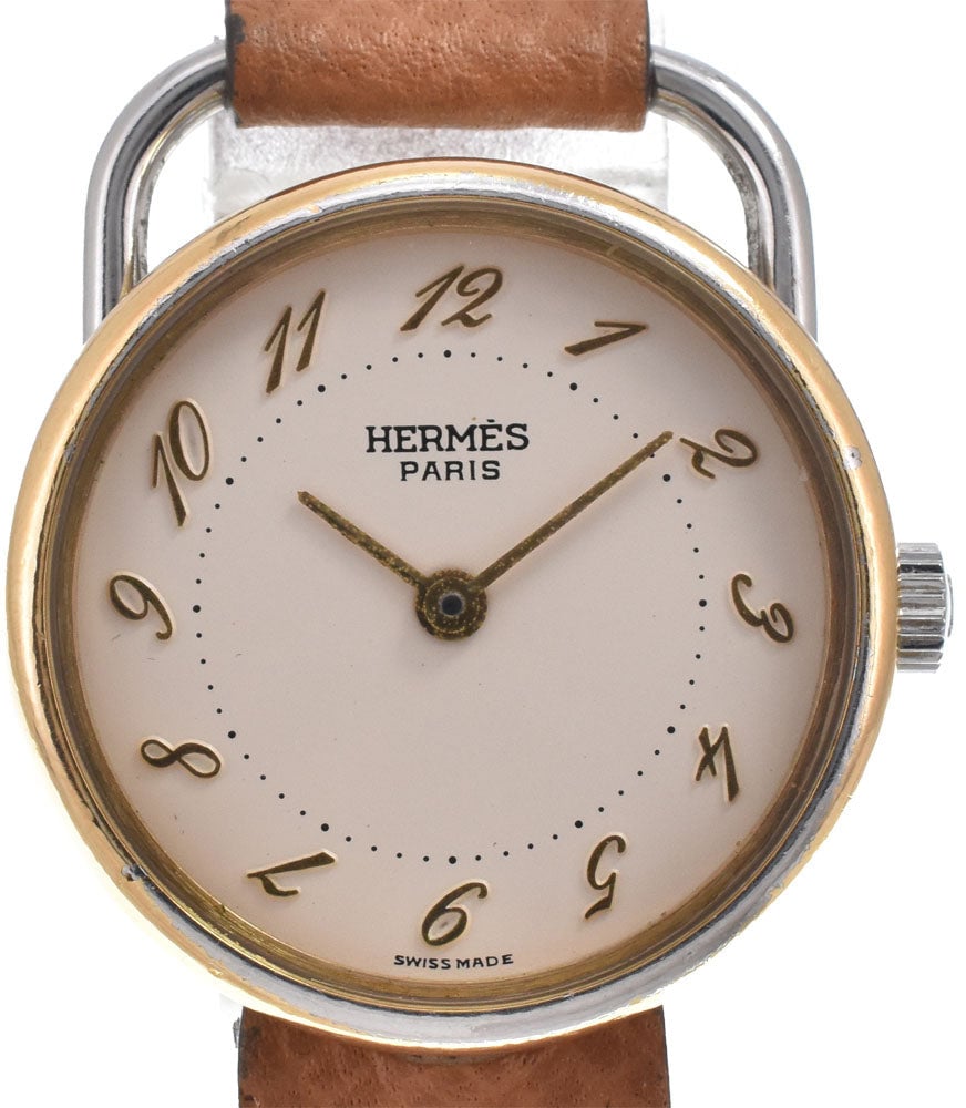 Hermes Arceau Quartz Stainless Steel and Leather 36