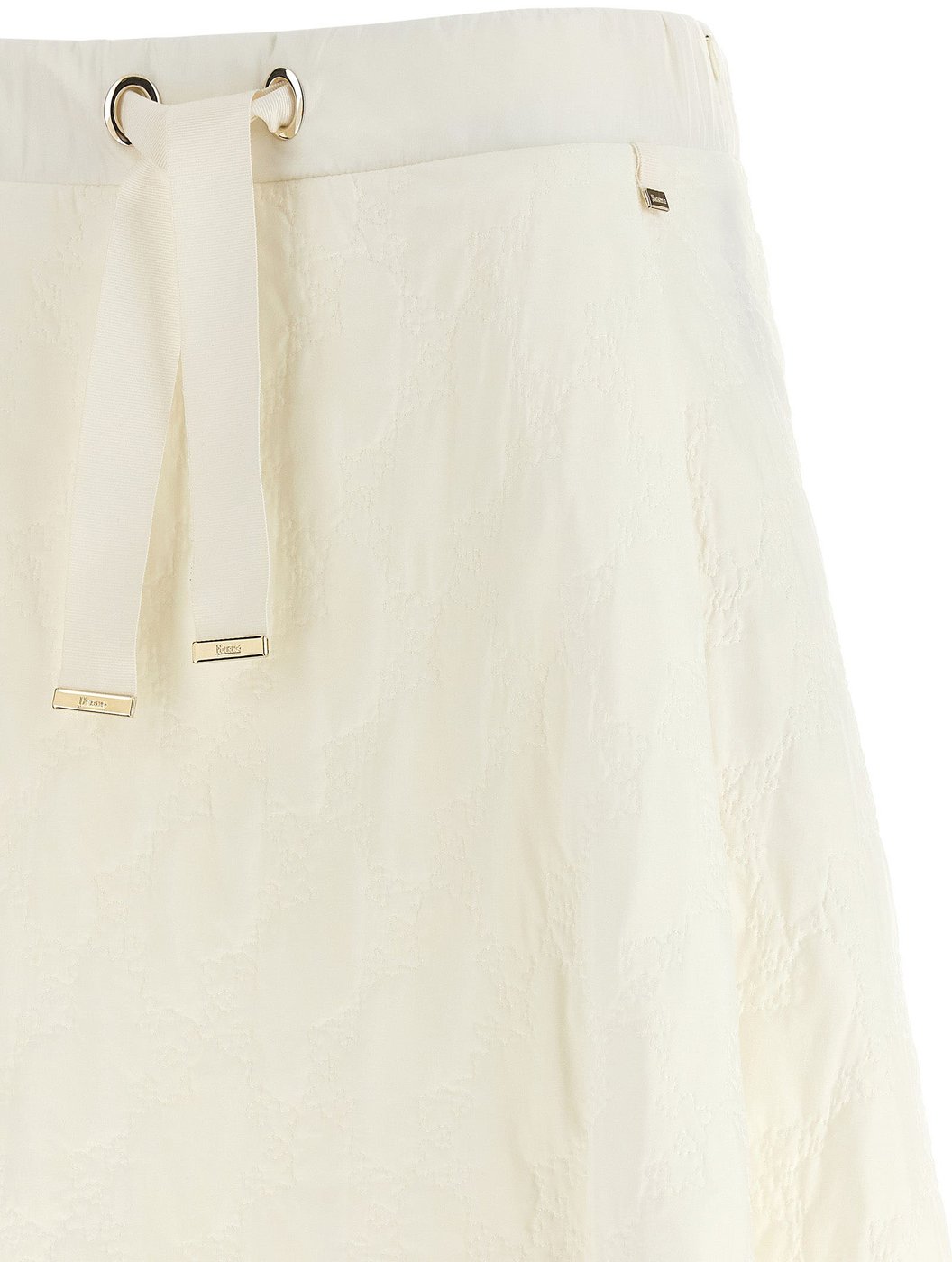 White Polyamide Midi Skirt