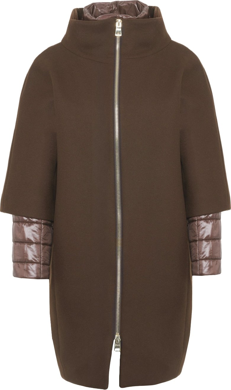 Coat with funnel neck