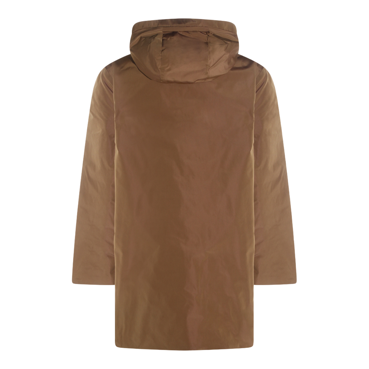 Knee-Length Matte-Finish Coat with Structured Silhouette
