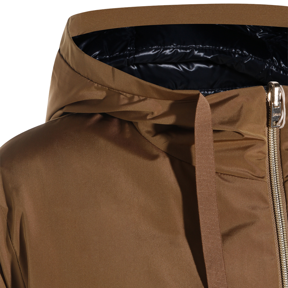 Knee-Length Matte-Finish Coat with Structured Silhouette