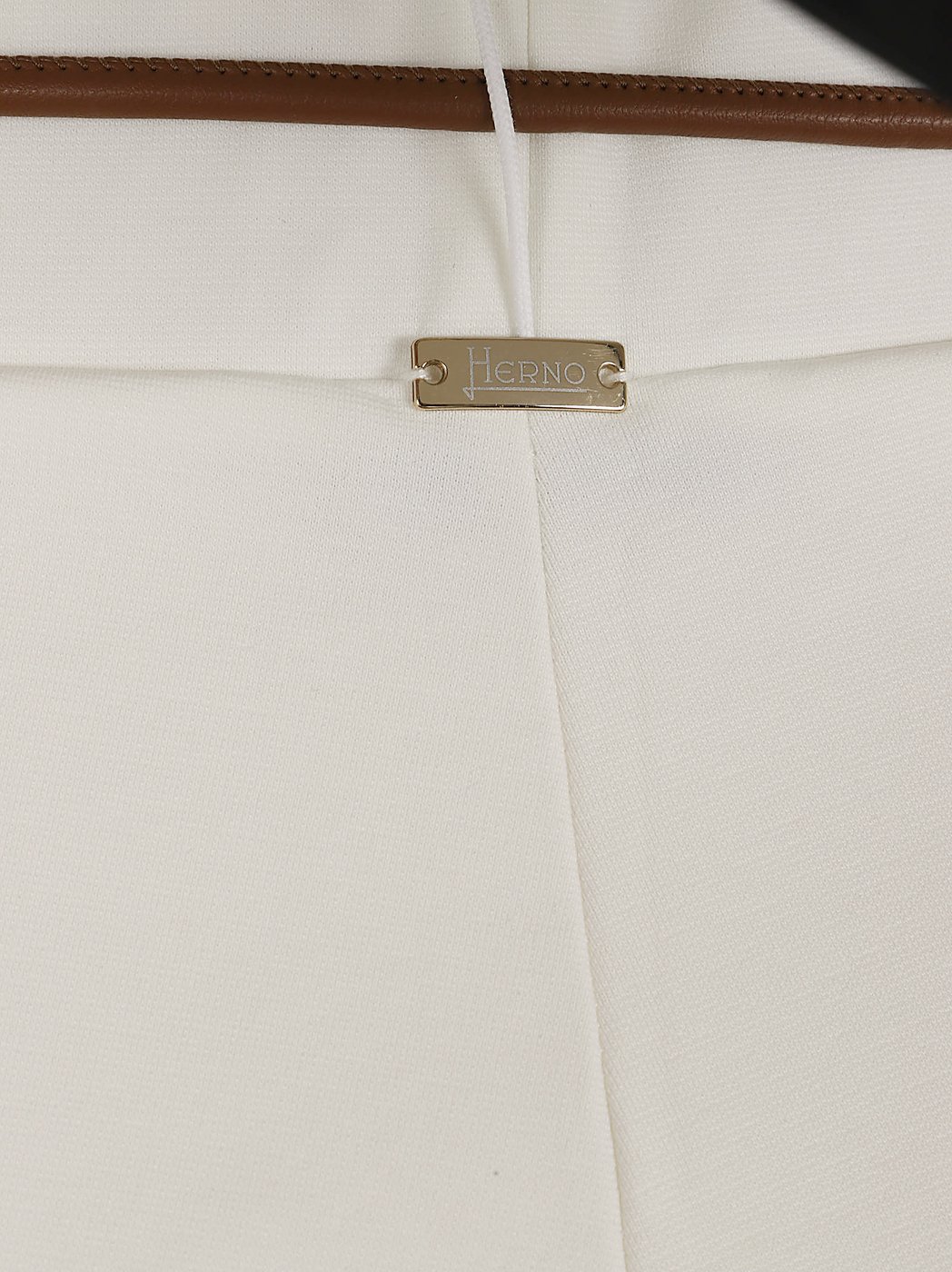 Wide-Leg Trousers with Leather Drawstring Belt and Fluid Cut
