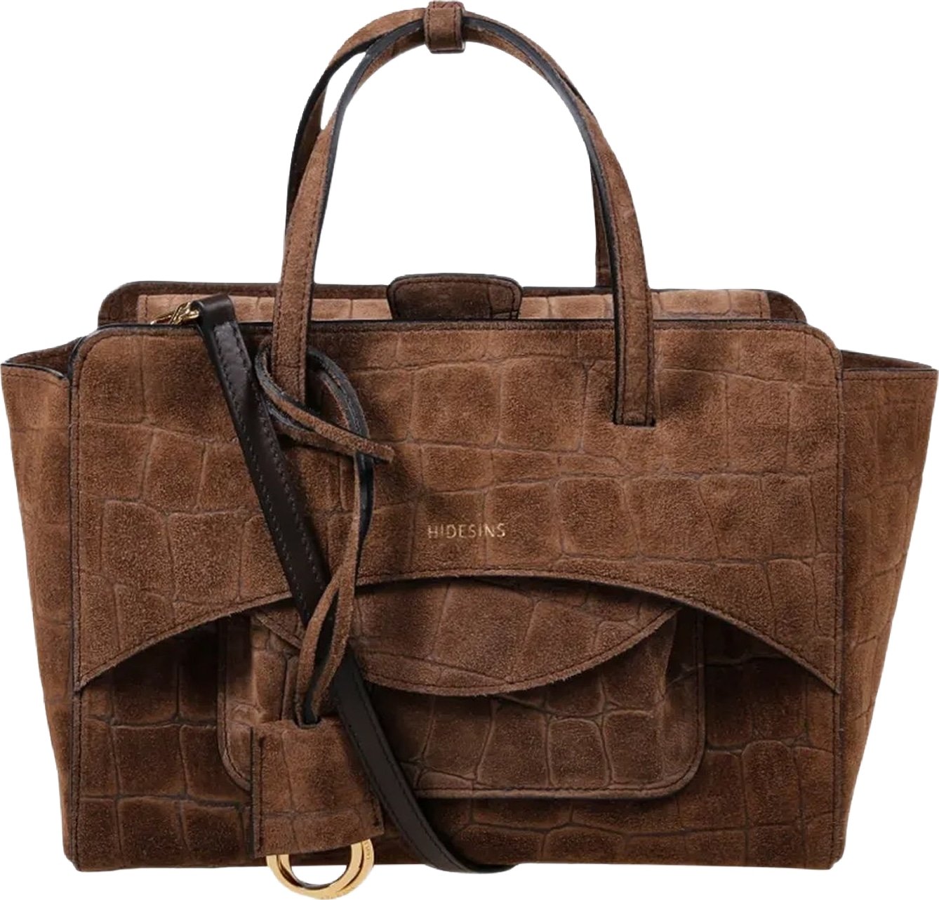 Dames Flap M Suede Cocco Chocolat
