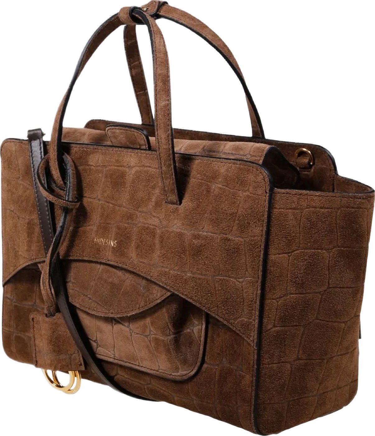 Dames Flap M Suede Cocco Chocolat