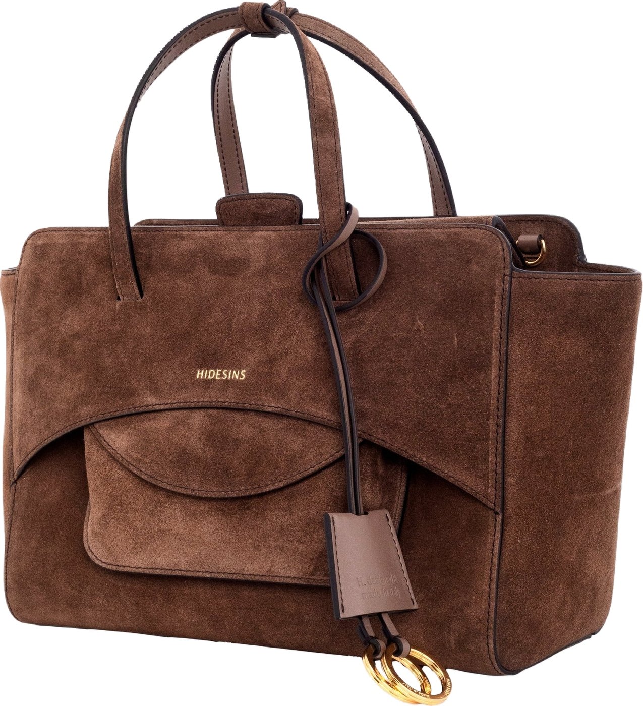 Dames Flap M Suede Chocolat