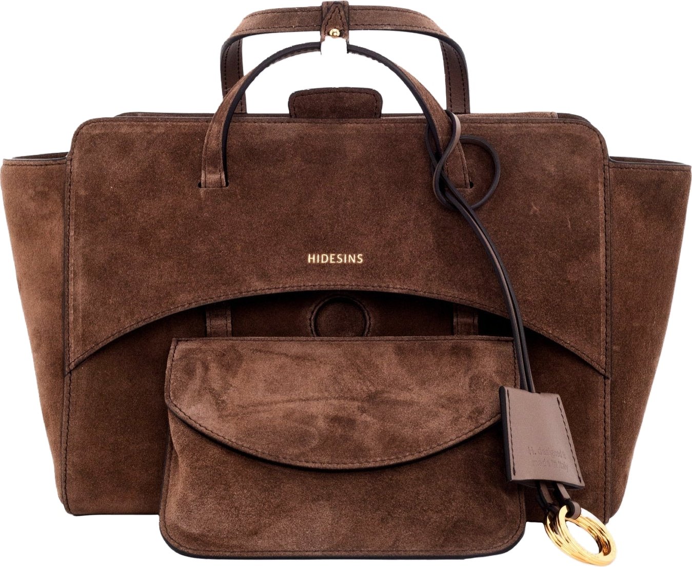 Dames Flap M Suede Chocolat