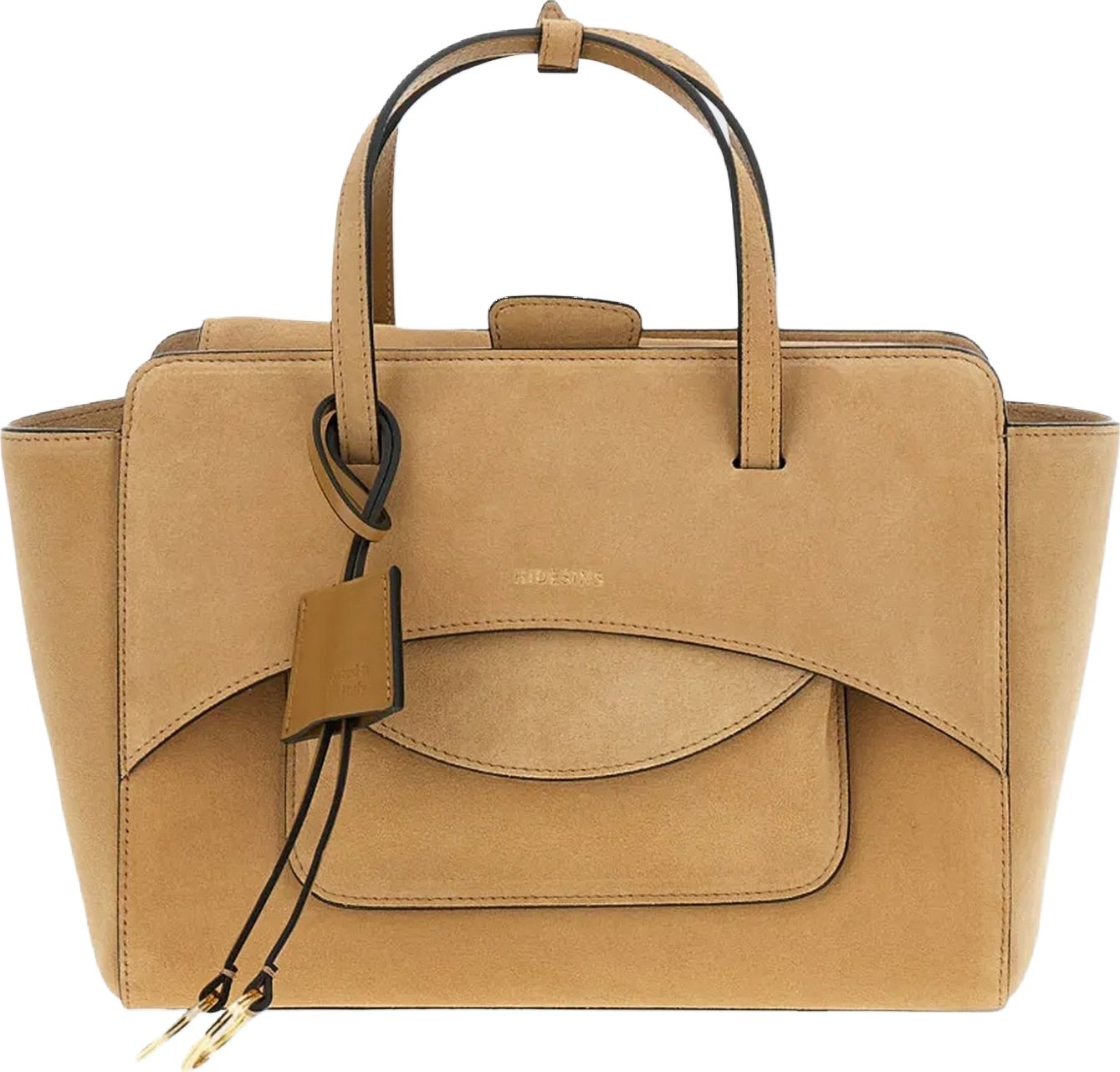 Dames Flap M Suede Camel