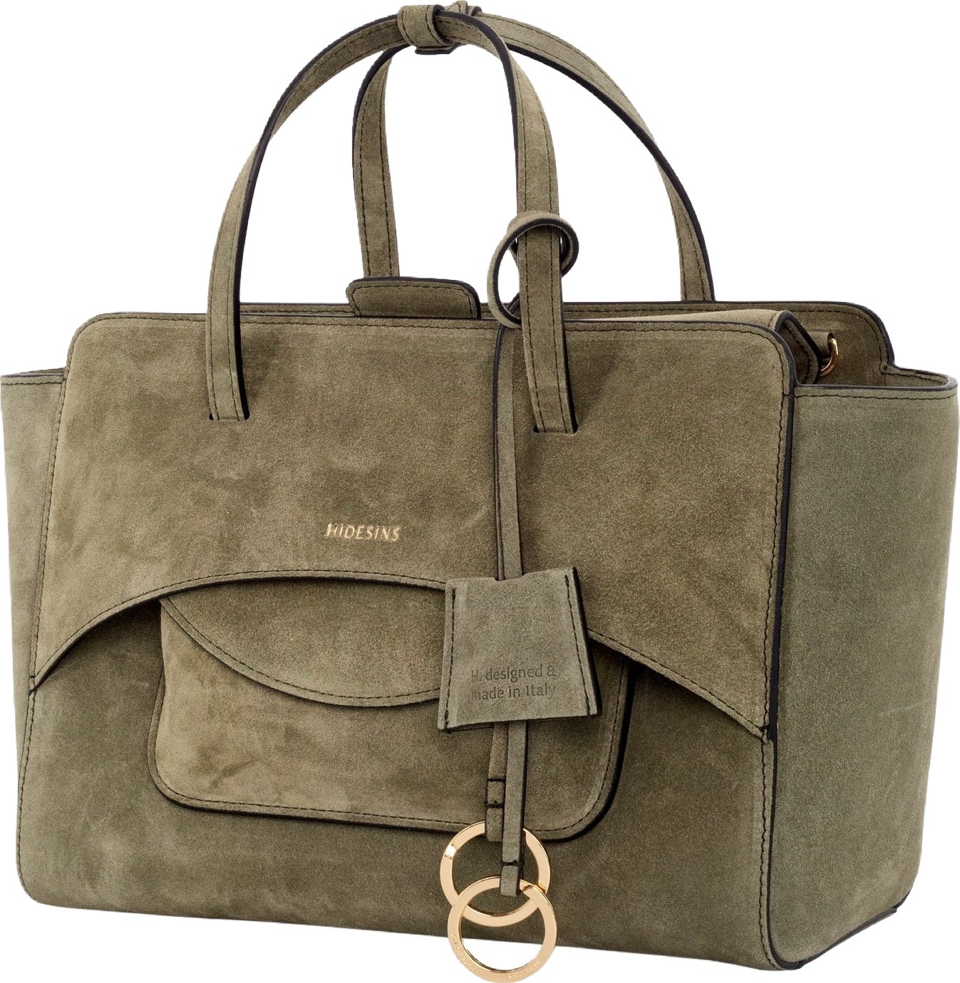 Dames Flap M Suede Olive