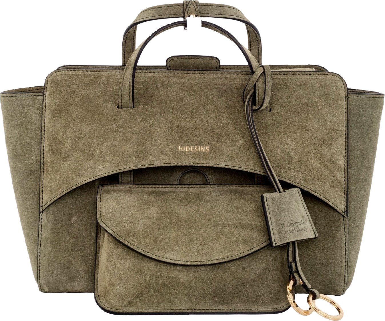 Dames Flap M Suede Olive