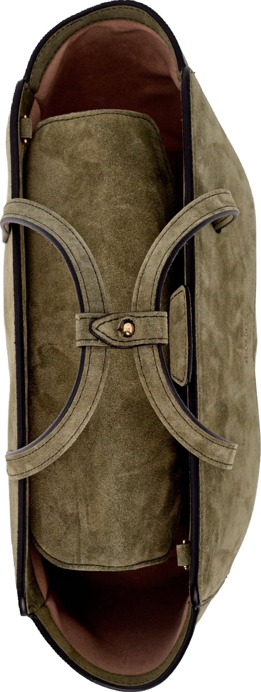 Dames Flap M Suede Olive